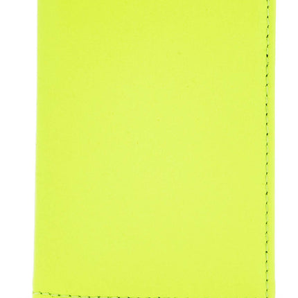 Comme Des Garcons Wallet compact wallet in fluorescent yellow goat leather