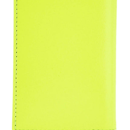 Comme Des Garcons Wallet compact wallet in fluorescent yellow goat leather