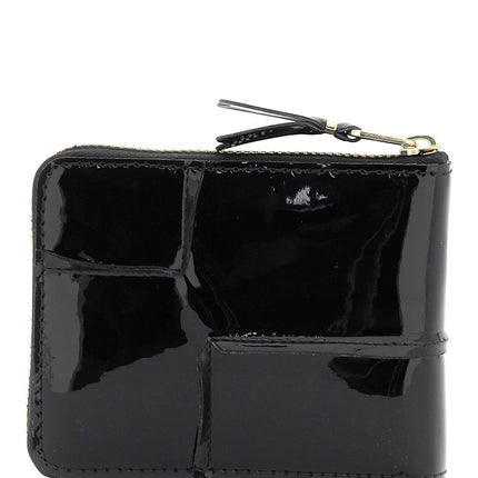 Comme Des Garcons Wallet zip around patent leather wallet with zipper