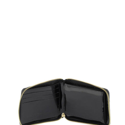 Comme Des Garcons Wallet zip around patent leather wallet with zipper