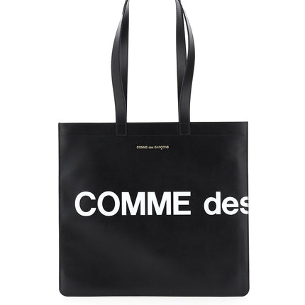 Comme Des Garcons Wallet leather tote bag with logo