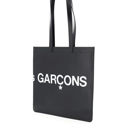 Comme Des Garcons Wallet leather tote bag with logo