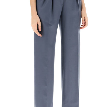 Loulou Studio sbiru double pleat trousers