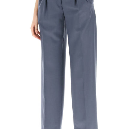 Loulou Studio sbiru double pleat trousers