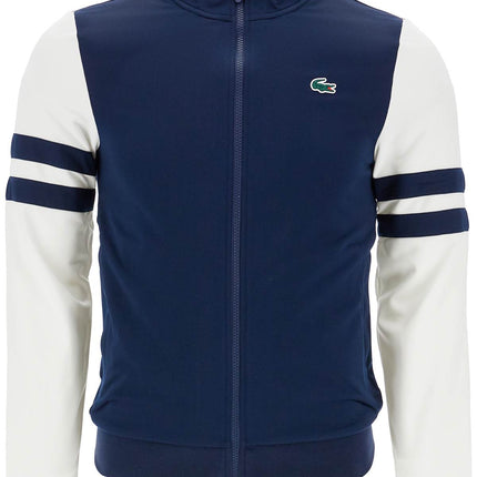 Lacoste full zip sweatshirt with contrasting sleeves