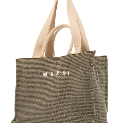 Marni large raffia effect tote bag