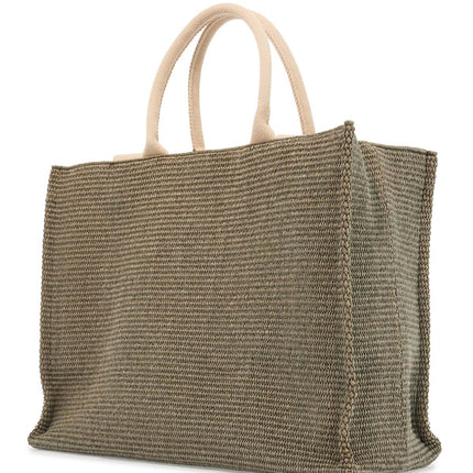 Marni large raffia effect tote bag