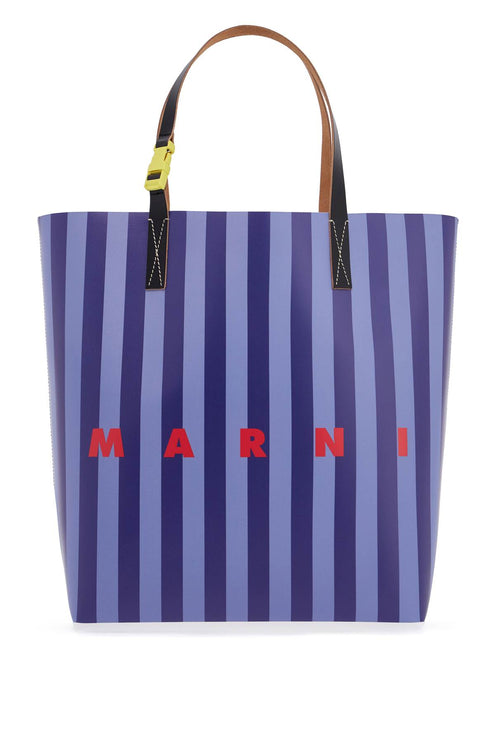 Marni striped tribeca tote bag