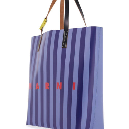 Marni striped tribeca tote bag