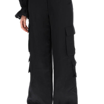 Self-Portrait Self Portrait satin cargo pants for men