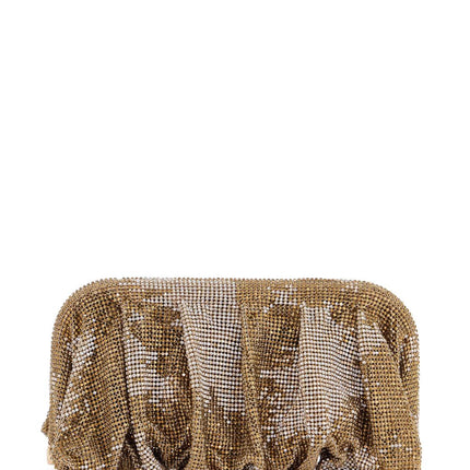 Benedetta Bruzziches large gold rhinestone net bag