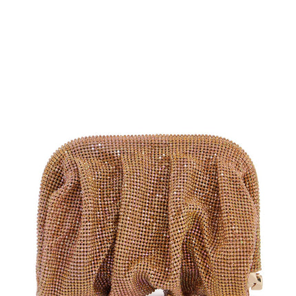 Benedetta Bruzziches la petite handbag in gold strass mesh from the venus collection