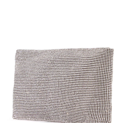 Benedetta Bruzziches la petite evening bag in crystal on silver with shoulder strap