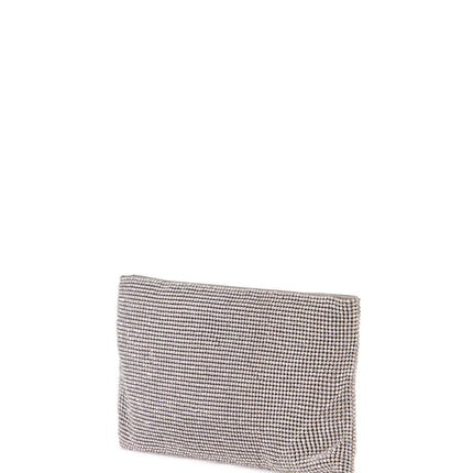 Benedetta Bruzziches la petite evening bag in crystal on silver with shoulder strap