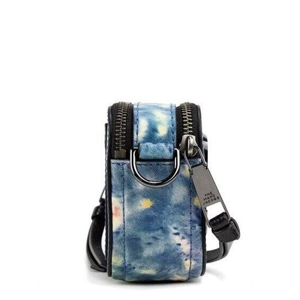 El bolso Snapshot Bolso bandolera de piel con estampado acuarela azul