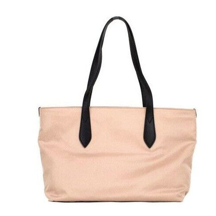 Kleine Rose Beige Logo Branded Econyl Nylon Tote Shoulder Handtas Purse