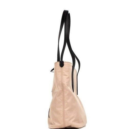 Kleine Rose Beige Logo Branded Econyl Nylon Tote Shoulder Handtas Purse