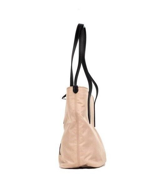 Kleine Rose Beige Logo Branded Econyl Nylon Tote Shoulder Handtas Purse