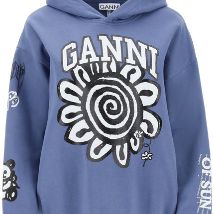 Ganni hoodie with graphic prints