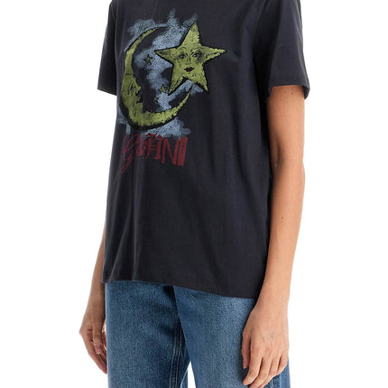 Ganni moonlight print t-shirt