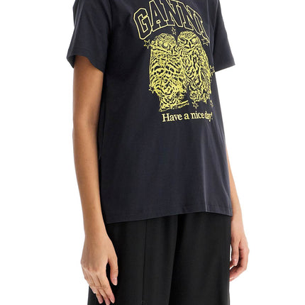 Ganni relaxed fit t-shirt with printed