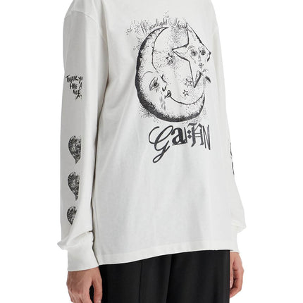 Ganni long-sleeved t-shirt with graphic print