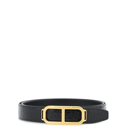 Tom Ford reversible belt with t buckle