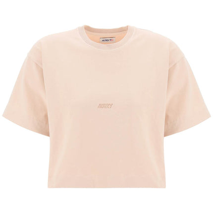 Autry boxy t-shirt with debossed logo