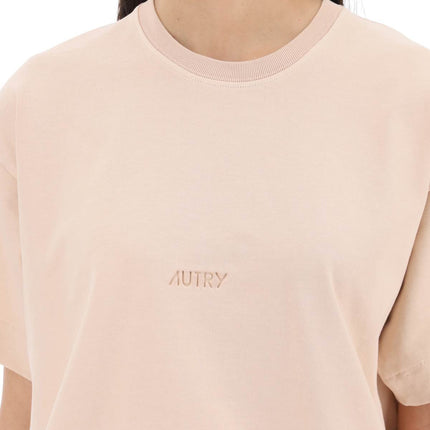 Autry boxy t-shirt with debossed logo