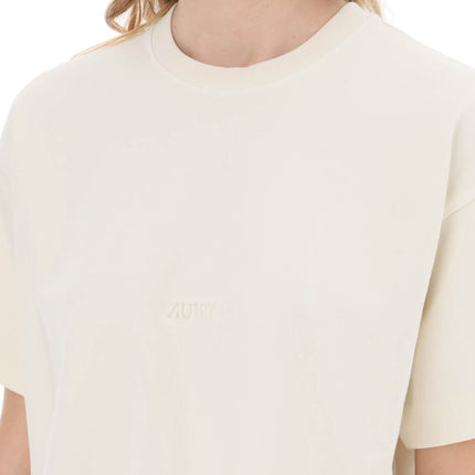 Autry boxy t-shirt with debossed logo