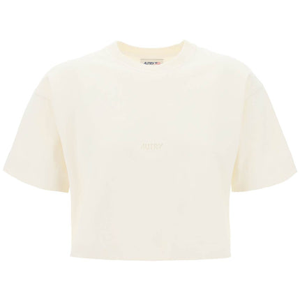 Autry boxy t-shirt with debossed logo