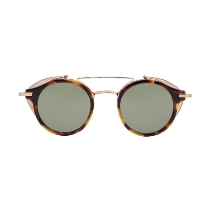 Thom Browne round sunglasses titanium acetate tortoiseshell green lenses