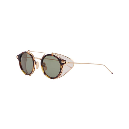 Thom Browne round sunglasses titanium acetate tortoiseshell green lenses