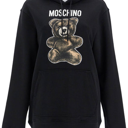 moschino teddy bear hooded sweat