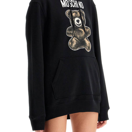 moschino teddy bear hooded sweat