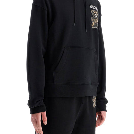 moschino teddy bear hooded sweat