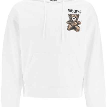 moschino teddy bear hooded sweat