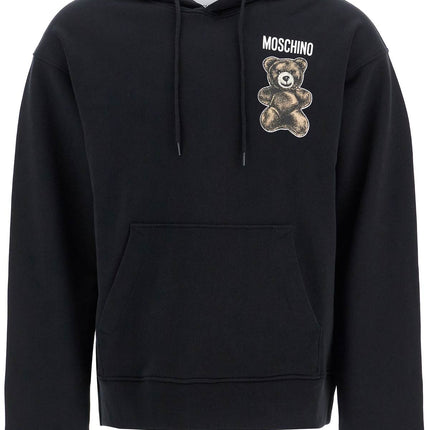 moschino teddy bear hooded sweat