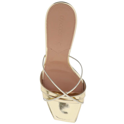 D'accori metallic leather lust mules