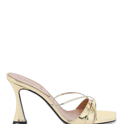 D'accori metallic leather lust mules