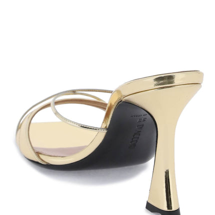 D'accori metallic leather lust mules