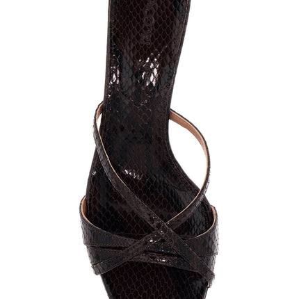 D'accori python-print leather lust mules