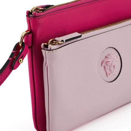 Elegante pochette in pelle rosa