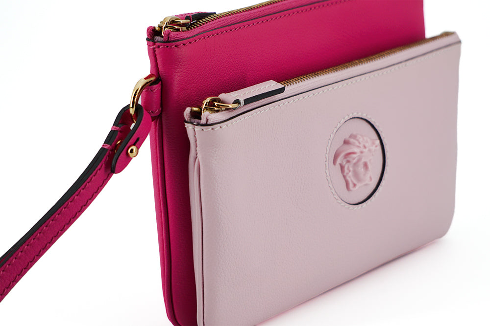 Elegante pochette in pelle rosa