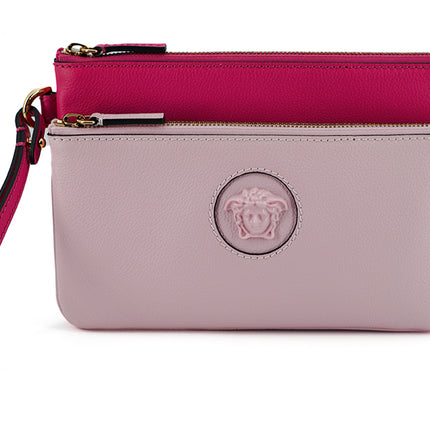 Elegante pochette in pelle rosa