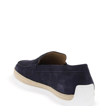 Tod'S suede slip-on with rafia insert