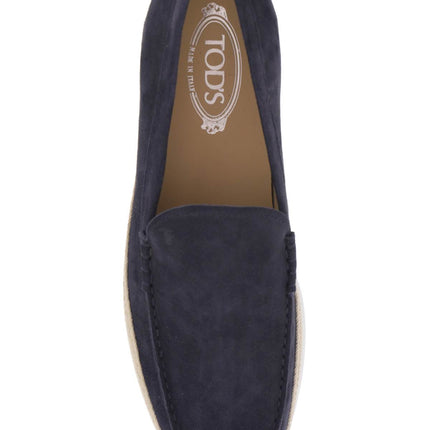 Tod'S suede slip-on with rafia insert