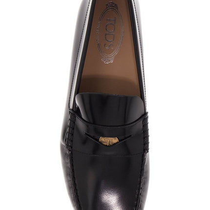 Tod'S brushed leather loafers with penny detail