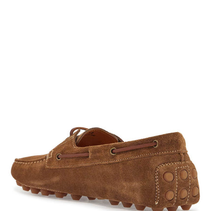 Tod'S light walnut leather driving moccasin made in italy