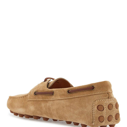 Tod'S suede biscuit leather loafers with rubber sole